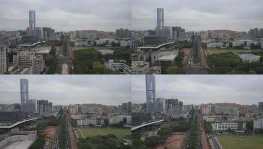 广东中山城市交通航拍高清在线视频素材下载