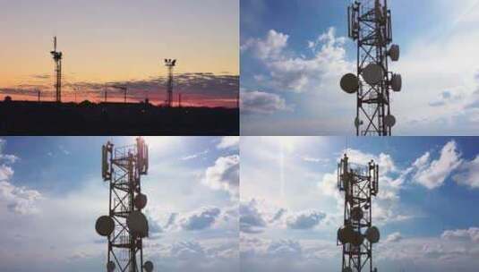 5G基站信号塔2高清在线视频素材下载