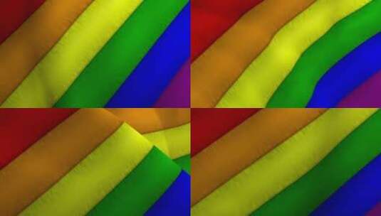 同性恋骄傲彩虹旗-2种款式高清在线视频素材下载