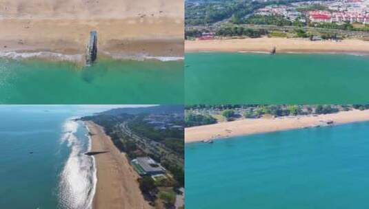 东海大海海边海水海浪沙滩海滩航拍风景唯美高清在线视频素材下载