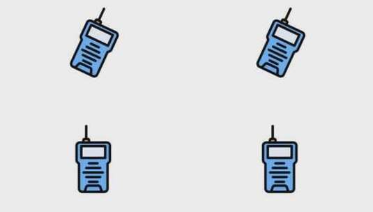 对讲机动画图标高清在线视频素材下载
