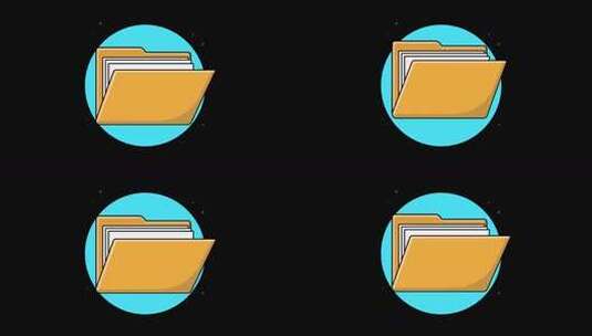 带文档的文件夹。云存储概念动画视频-透明高清在线视频素材下载