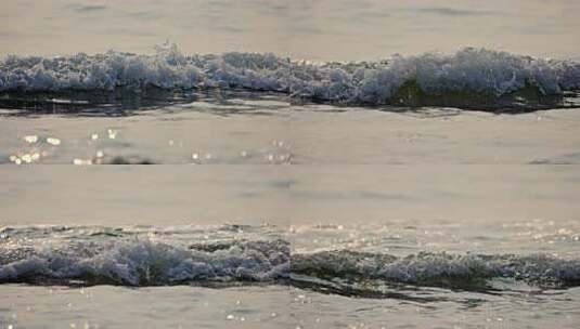 大海海浪 海水 浪花 拂过沙滩 高速升格高清在线视频素材下载