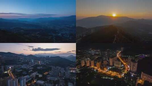 攀枝花城市延时航拍4K高清在线视频素材下载