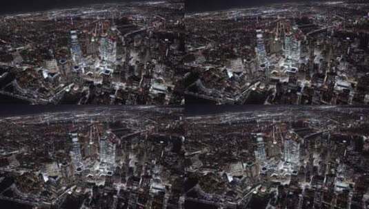 黑金城市 夜景上海高清在线视频素材下载