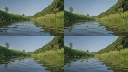 中国东北农村河边高清在线视频素材下载