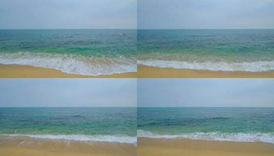 海南三亚 海边沙滩 浪花 海浪 海滨公园高清在线视频素材下载