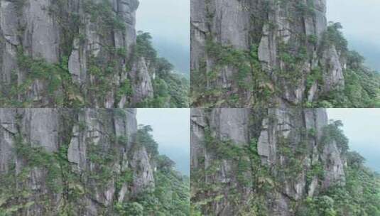 山峰云雾岩石航拍悬崖峭壁石崖特写石峰风光高清在线视频素材下载