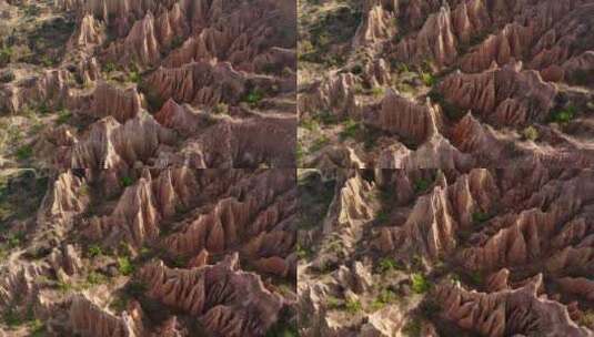 中国云南元谋浪巴铺土林风景高清在线视频素材下载