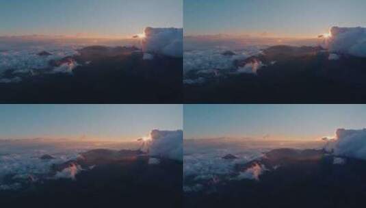 云层上的日出高清在线视频素材下载