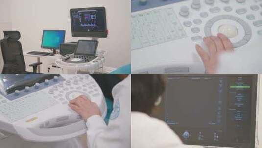 医生操作血管超声波检测高清在线视频素材下载