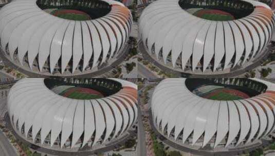中国广东省梅州市五华奥体中心惠堂体育场高清在线视频素材下载