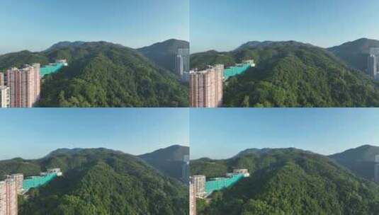 香港山峰航拍宝马山小马山毕拿山风景风光高清在线视频素材下载