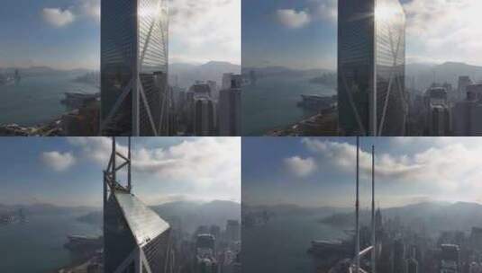 香港CBD建筑航拍高清在线视频素材下载