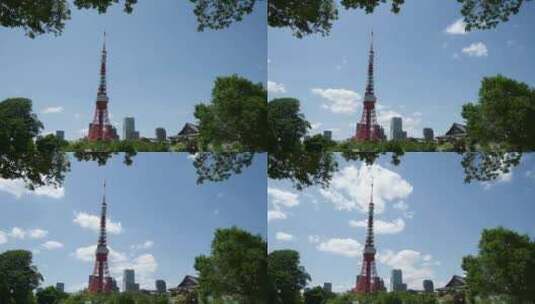 东京塔延时高清在线视频素材下载