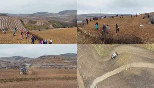 威宁自治县雪山镇的农村田地耕作种植高清在线视频素材下载