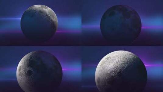 夜空中的月亮高清在线视频素材下载