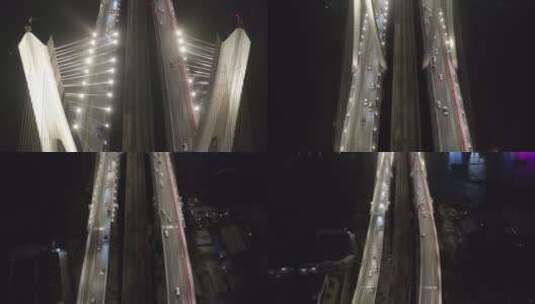 广州番禺洛溪大桥夜景-02高清在线视频素材下载