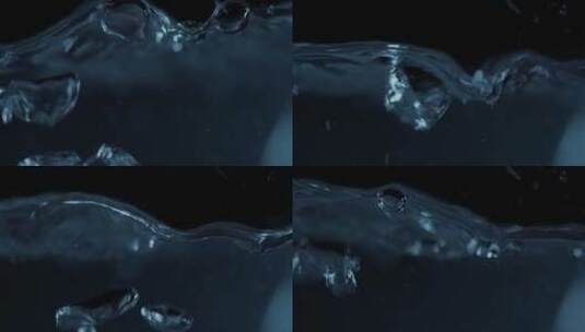 水中的气泡特写高清在线视频素材下载