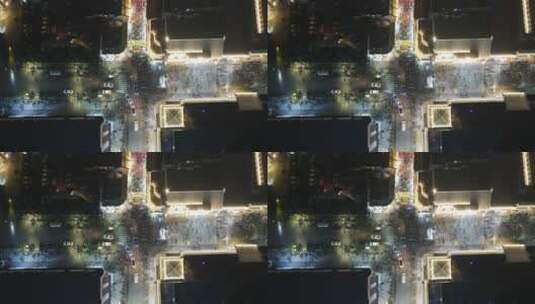 航拍太原钟楼街（延时视频）高清在线视频素材下载