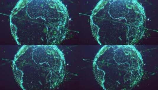 数字空间中的数据地球高清在线视频素材下载