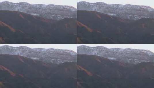 连绵不断的山脉上覆盖了雪高清在线视频素材下载