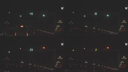 4K夜晚箭头指示交通信号灯红绿灯实拍视频高清在线视频素材下载