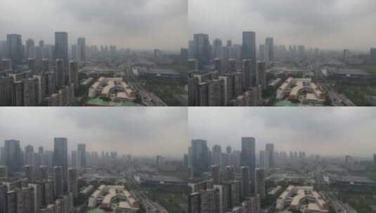 阴霾下的城市高清在线视频素材下载