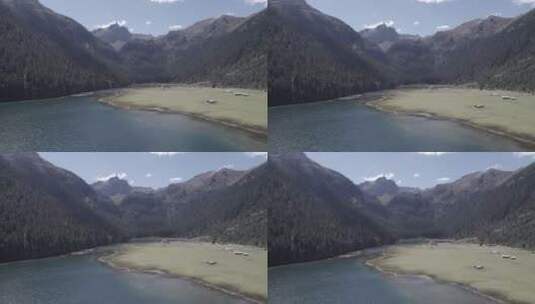 香格里拉高山湖泊高清在线视频素材下载