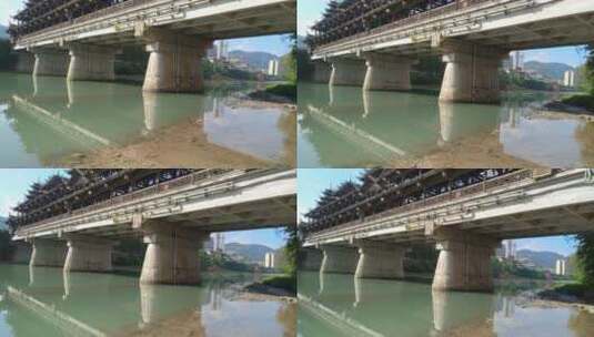 湖北省恩施州宣恩县侗族风雨桥高清在线视频素材下载