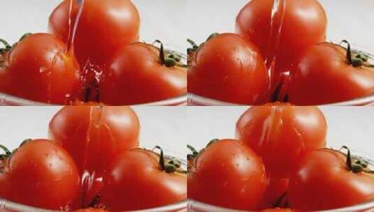 正在清洗的西红柿高清在线视频素材下载