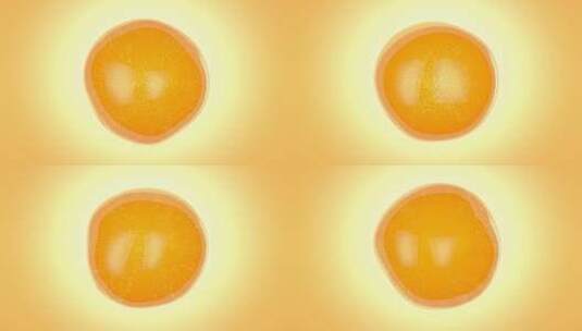 抽象橙色发光粒子细胞营养吸收激活美容护肤高清在线视频素材下载