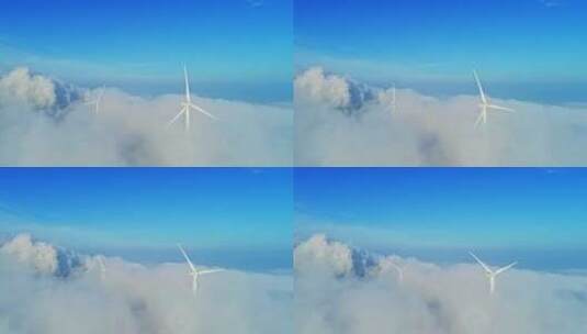 云上风力发电场高清在线视频素材下载