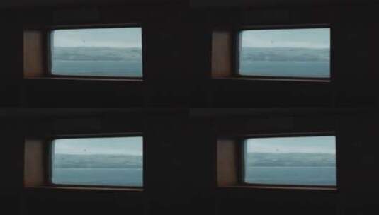 火车窗外雨景高清在线视频素材下载