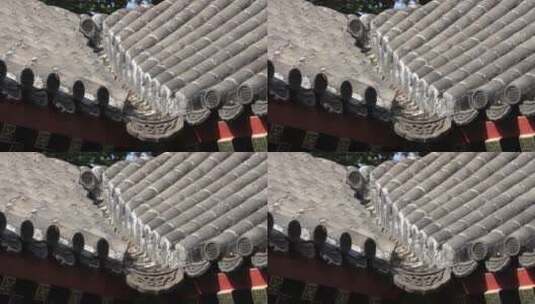 中式建筑屋檐特写高清在线视频素材下载
