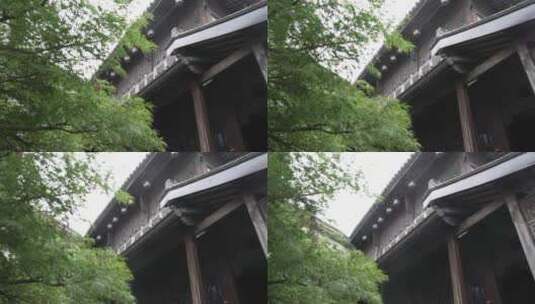 传统江南园林别墅建筑屋檐高清在线视频素材下载