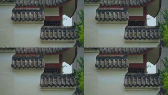 中式建筑庭院屋脊高清在线视频素材下载