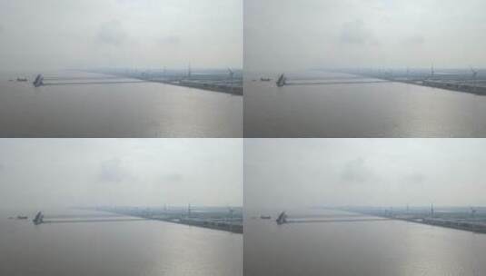 杭州湾跨海大桥4K航拍原素材高清在线视频素材下载