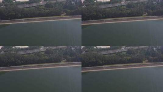 航拍深圳河流高清在线视频素材下载