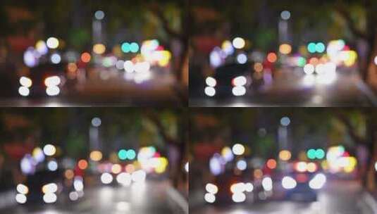 实拍超高清城市夜景车流人流虚化效果高清在线视频素材下载