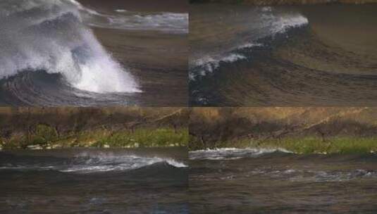 海风海浪浪花风浪高清在线视频素材下载