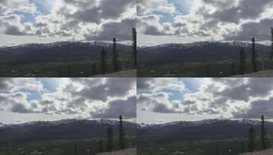 多云下的山脉高清在线视频素材下载