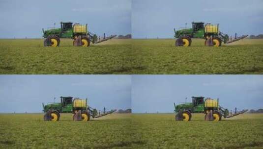巴西大豆田大型拖拉机新高清在线视频素材下载
