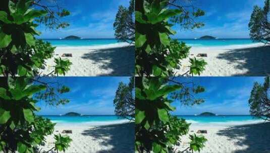 热带天堂海滩高清在线视频素材下载