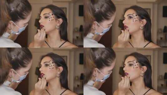俄罗斯美女化妆2高清在线视频素材下载