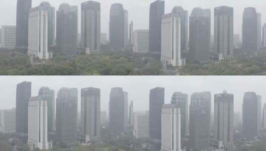 烟雾蒙蒙的杭州高清在线视频素材下载