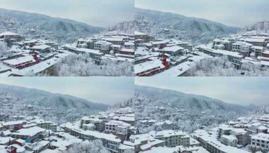 江西九江庐山风景区冬季雪景风光高清在线视频素材下载