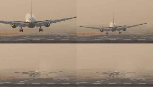 飞机降落低飞航空公司宣传片东航高清在线视频素材下载