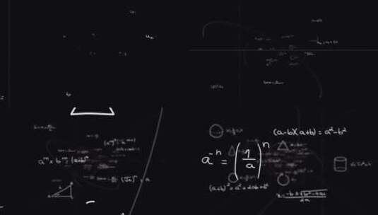 数学方程式数学公式白色带通道高清在线视频素材下载