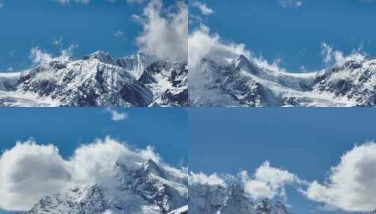 壮观的雪山群峰高清在线视频素材下载